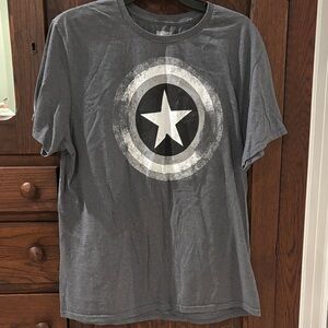 Marvel Gray Captain America Shield T-Shirt